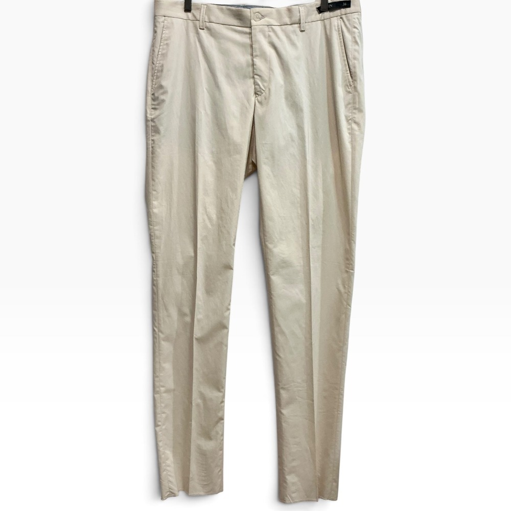 Ballin Ceramica Performance Stretch Trousers Bone 38 Modern Fit Unhemmed NWOT